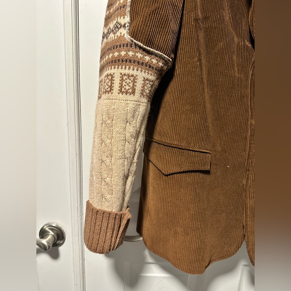 Robert Graham Blazer - Brown Corduroy with Knit Sleeves - Medium - Picture 5 of 10